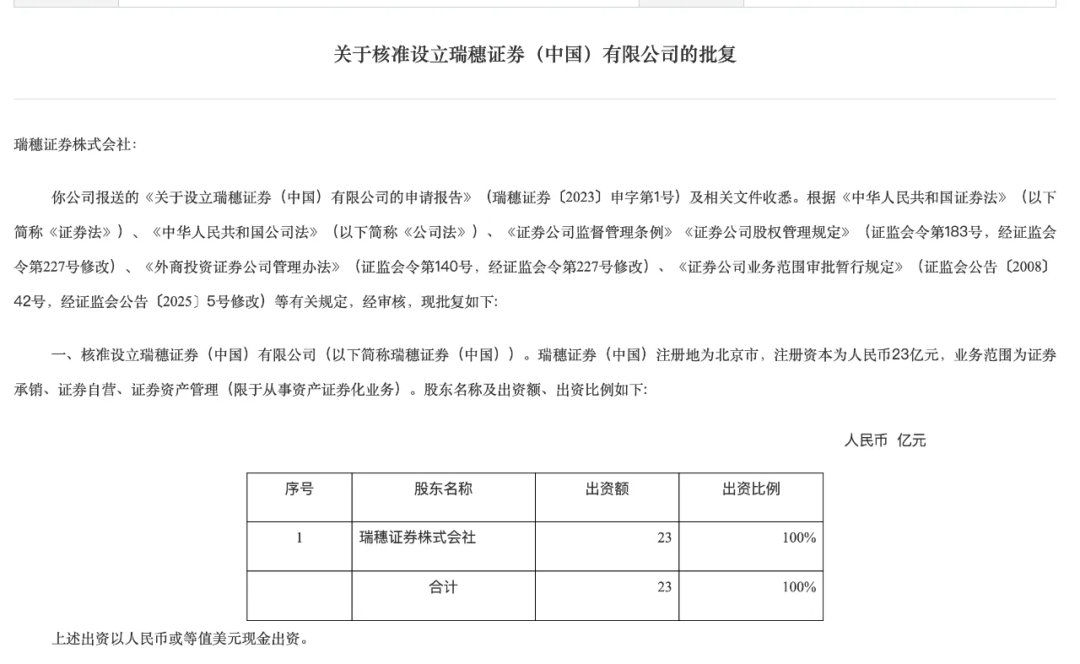 外资券商在华战略布局_瑞穗证券中国设立_中国证券金融持股